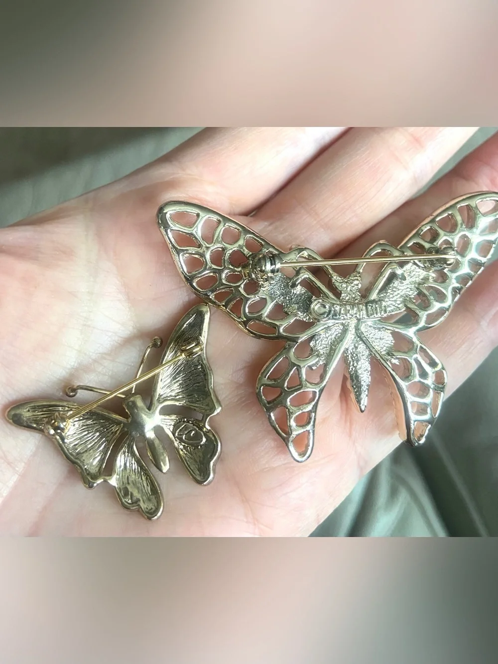Vintage Butterfly Brooch lot- Sarah Coventry Madam Butterfly & Liz Claiborne